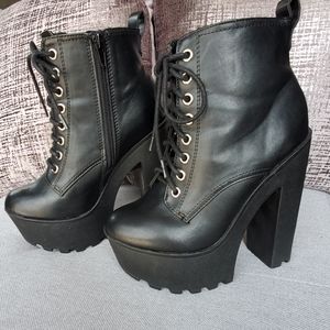 Platform Heeled Boots